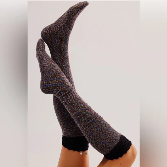 NWT Free People Mermaid Marled Over the Knee Socks - Picture 2 of 3